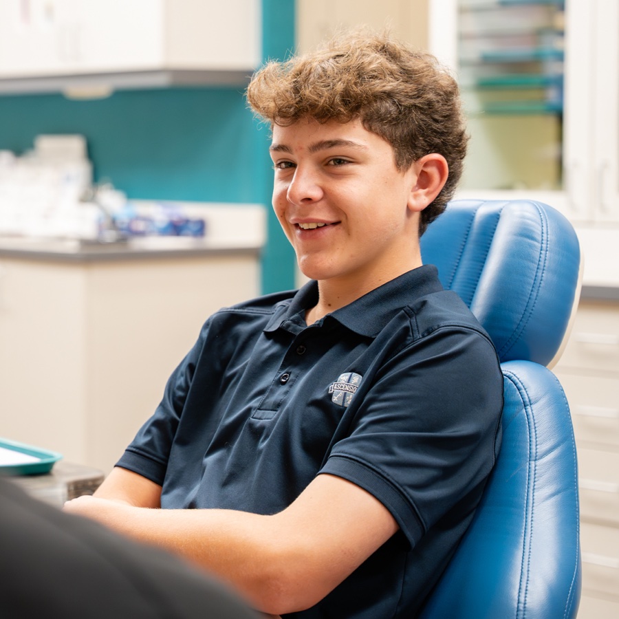 teen patient smiling during visit